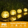 ASOMST 2-Pack Garden Solar Lights Outdoor, Cracked Glass Ball Light