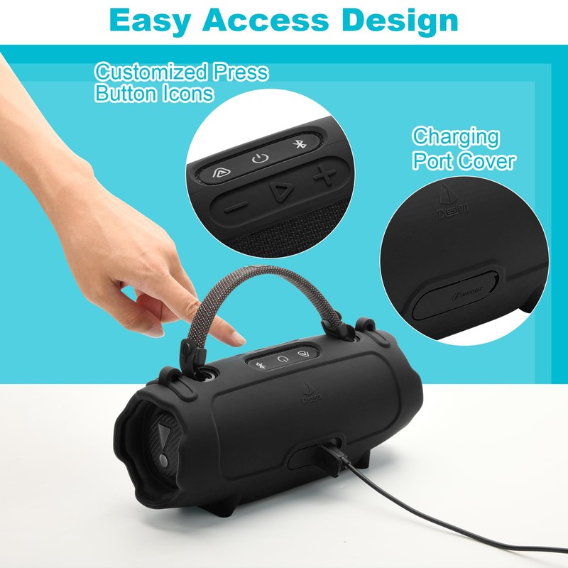 TXEsign Silicone Case Cover for JBL Charge 6- Portable Speaker,