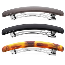 WOONEKY Hair Clips for Fine Hair 3 Pack of Metal Spring Clips Easy to Use Styling Tools Multiple Color Options