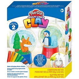 Play Doh Sculpt N' Mold Clay My Water Globes, Sensory and Educational Craft Toys for Kids, Ages 6+