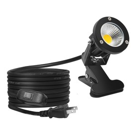 Rainproof Waterproof LED Clip Light 7W 630lm 3m Cord Length LED Light Spotlight Outdoor Lighting for Signboard Shop Electric Stand Desk Stand Arm Light Piccolo Light Outdoor Exterior Light (Neutral