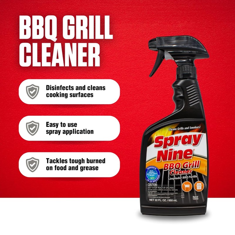Spray Nine 15650 Barbeque Grill Cleaner, 22 oz.