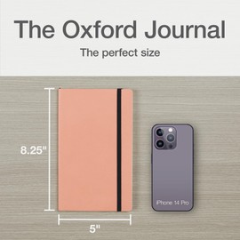 Oxford Journal, Lined Writing Notebook, Writer's Journal, Classic Notebook for School or Office, 192 Pages, 5" x 8.25", Softcover, Salmon (75505)