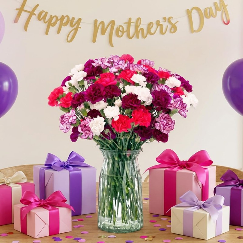 Benchmark Bouquets Mini Carnation Bouquet – Mothers Day Flowers for