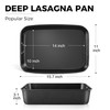 HONGBAKE Lasagna Pan 3 Inch Deep, 15x10" Baking Pan for