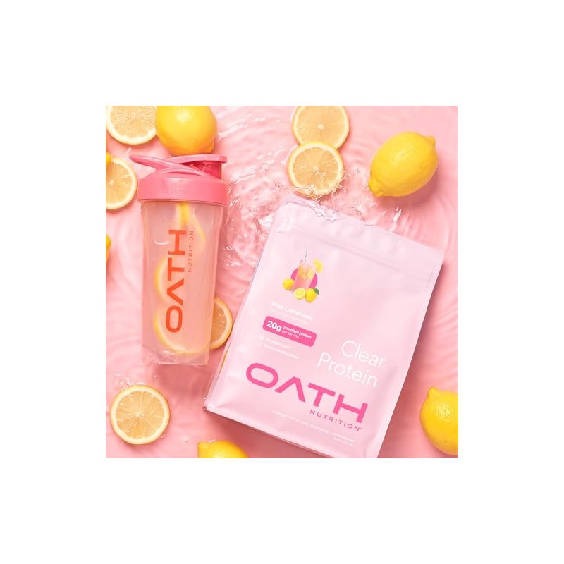 Oath Nutrition Clear Whey Isolate Protein Powder, Pink Lemonade, 20g