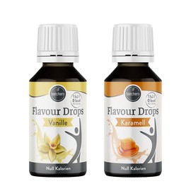 borchers Flavour Drops | Vanille & Karamell | 0 Kalorien | Zum Kochen und Backen | 2x 30ml