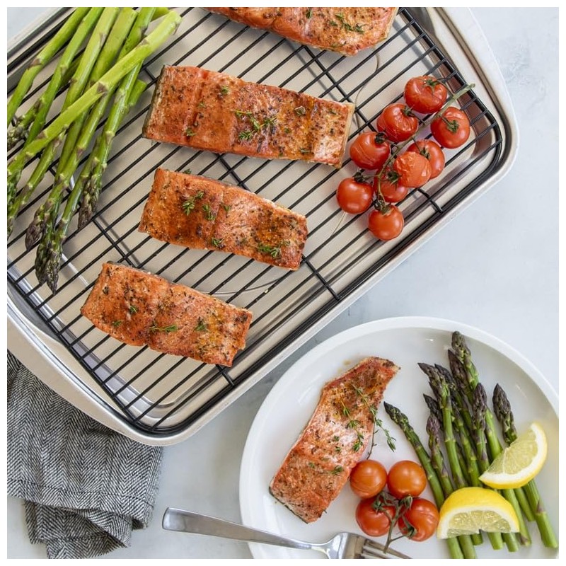 Nordic Ware Oven Crisp Baking Tray 2pc Set Includes Pan