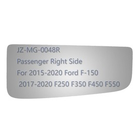 JZSUPER Lower Towing Mirror Glass fit for 2015-2020 F150, 2017 2018 2019 Ford F250 F350 F450 F550 Super Duty Pickup Truck Passenger Right Side RH Convex Replacement Including Adhesive