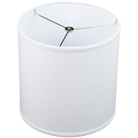 FenchelShades.com Lampshade 11" Top Diameter x 11" Bottom Diameter x 11" Slant Height with Washer (Spider) Attachment for Lamps with a Harp (Linen White)