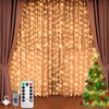 Jsdoin Curtain Lights 3m×3m 300LED Fairy Lights with 8 Modes