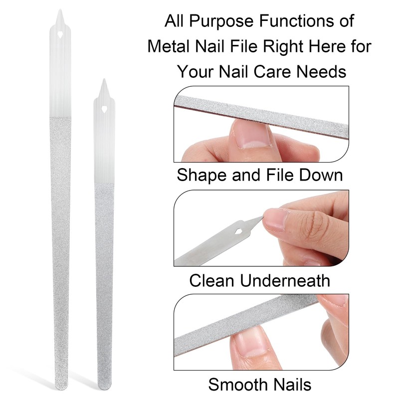 FNANJWQ 4 Pcs Diamond Deb Nail File Metal Nail File,