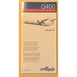 bigsully97 Horizon Air Alaska Airlines Q400 Safety Card 11/2014 RARE