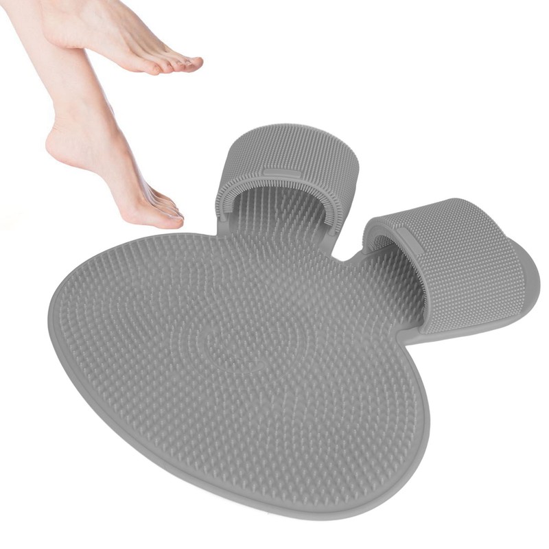 Foot Scrubber Shower Mat with Strong Suction Cups Prevent Slip