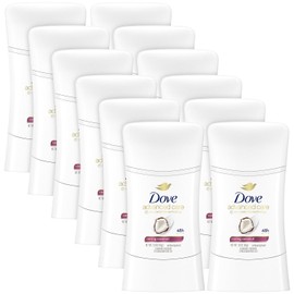 Dove Advanced Care Antiperspirant, Caring Coconut, 12-Pack – Moisturizing Deodorant Stick with 48H of Sweat Protection, 1.6 Oz Ea