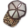 White Fang CA150 Women's Mesh Cap, Leopard Pattern, Snake Pattern,