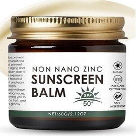 Non Nano Zinc Oxide Sunscreen Balm - Natural Tallow Sun Cream for Face & Body - SPF50 Suncream - UVA/UVB Protection - Lightweight Sun Balm - Sun Cream Protection - Sunblock for Outdoor & Beach