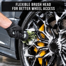 Car Wheel Rim Cleaning Brush for Vehicle Detailing – Ergonomic Handheld Scrubber for Quick and Easy Wheel Maintenance