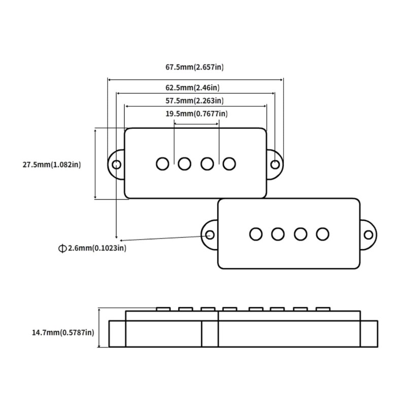Phrilam Alnico 5 Vintage Tone Split 4-String P-bass Precision Bass