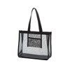 Ikaka MB-3528BK Mesh Tote Bag, Size M, Black, (W x