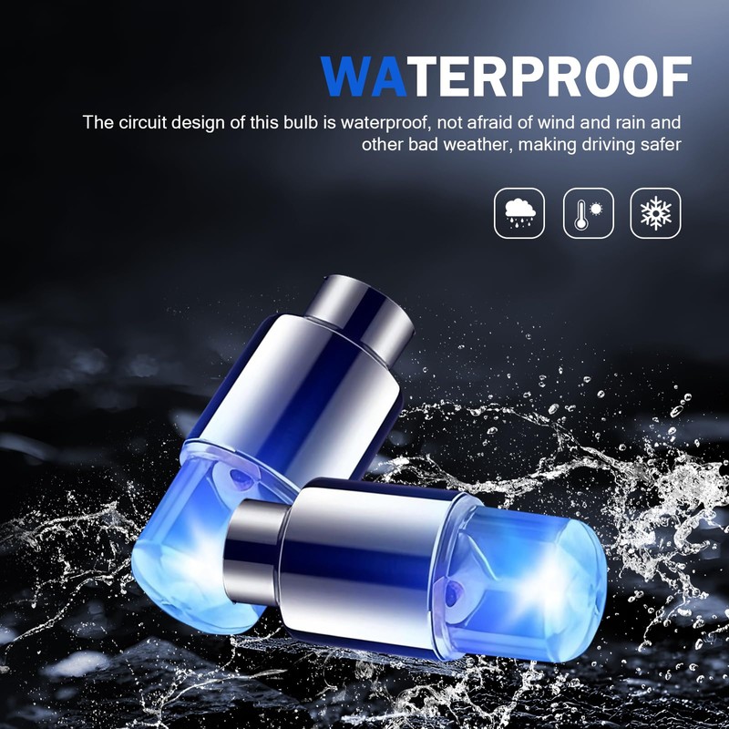 Merdege 4 PCS LED Tire Valve Stem Cap Lights, 360