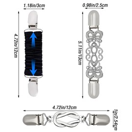 MYTOAU 4PCS Cinch Clip,Sweater Collar Clips Cardigan Vintage Collar Shawl Clips Dress Clips Dress Shirt Brooch Clips Pant Waist Tightener Travel Hat Clips Sweater Clipsfor Women Girl Decor