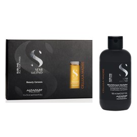 Alfaparf Milano Semi di Lino Cellula Madre Beauty Genesis and Nourishing Multiplier Set for Dry Hair - Nourishes Hair - Protects Color - Adds Shine - Protects and Enhances Cosmetic Color