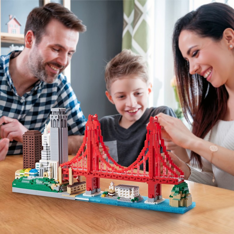 JXRLMB Architecture Skyline Collection San Francisco 3574PCS Micro Mini Blocks