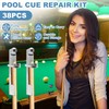 36pcs Pool Cue Repair Kit 12 Billiard Cue Tips, 2