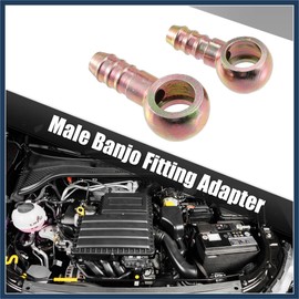 INFINAUTO 2 Set 12mm 14mm Banjo Hose Barb Bolt Fittings with Spacers for Car Stylish Design