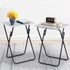 FurnitureR Folding TV Tray Tables, Foldable Side Table Dinner Trays,