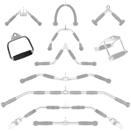 Meteor Close-End D Stirrup Handle, D Handle, Stirrup Handle, Cable Attachment, Cable Pulley Attachment, Cable Machine Accessories, LAT Pull, Cable Row, Gym Attachment, Cable Chest Fly