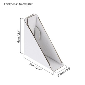 sourcing map Adjustable Cardboard Corner Protector, Cardboard Edges Protector 6x6x2.2cm for Art, Packing, Shipping Supplies Pack of 40 White
