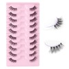 Oreola Half Lashes Natural Look Wispy Cat Eye Lashes 10