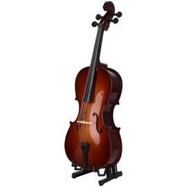 Cello, Miniature Wooden Cello Model Tiny Violin Mini Violin Clear And Distinct Exquisite for Your Children, Friends, Parents And Lover
