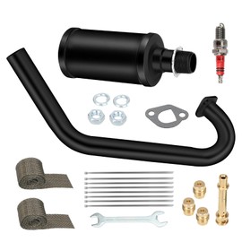 FVRITO 212cc Exhaust Muffler Kit for Predator 196cc 224cc 6.5HP Coleman CT200U BT200X CT200U-EX KT196 GX200 Tillotson Mini Bike Baja Clone Engine Go Kart Performance Parts