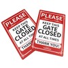 2 Pack Please Keep This Gate Closed At All Times