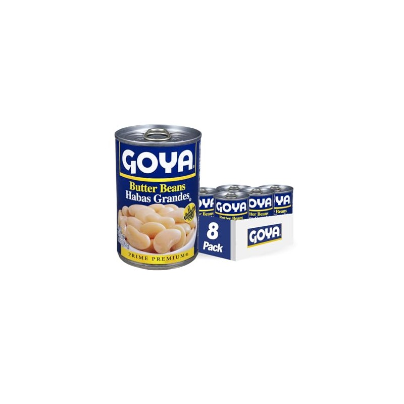 Goya Foods Butter Beans, 15.5 Ounce (Pack of 8)