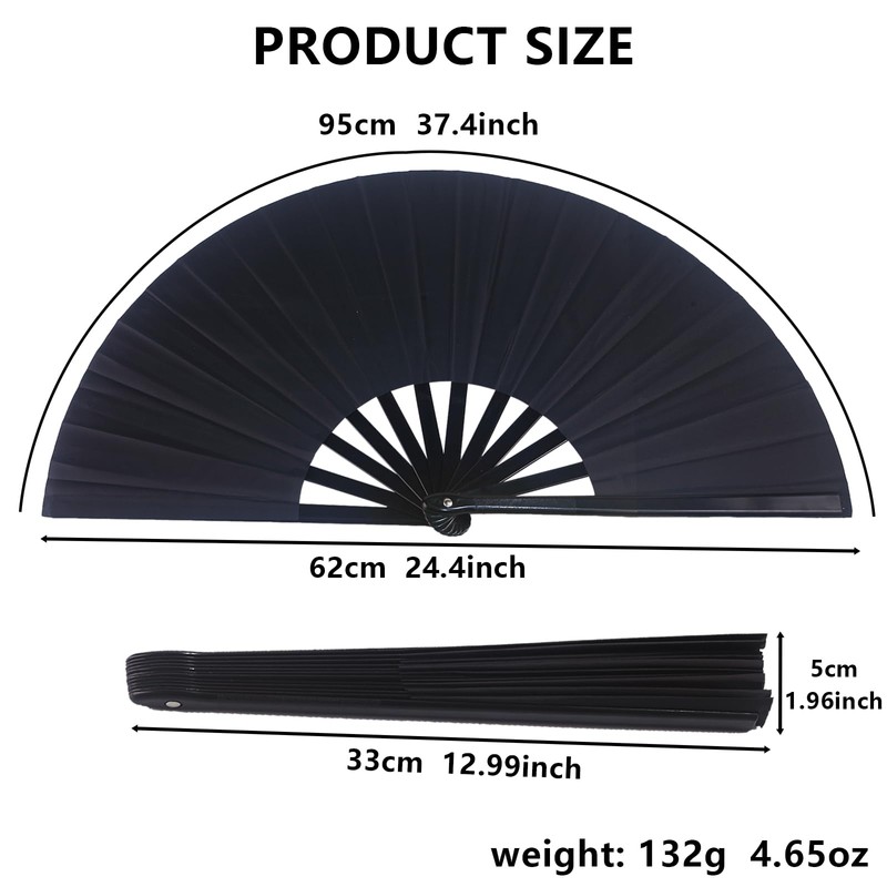 NOIMTTY Large Portable Folding Clacking Fans For Line Dancing -