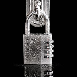 Zarker X50 4 Digit Stainless Steel Shackle Combination Lock, Anti Rust, 1-Pack