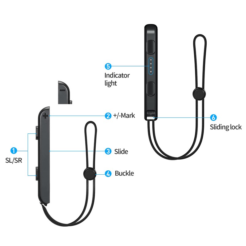 MOSAHOLL Wrist Strap for Switch Joycon Compatible – 2-Pack Strap