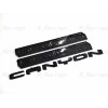 GMC Overlay 3PCS Gloss black Door Rear Elevation Canyon Emblems