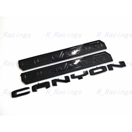 GMC Overlay 3PCS Gloss black Door Rear Elevation Canyon Emblems Fit 2021-2022 Canyon