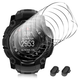 8 Packs Compatible for Garmin Instinct 3 50mm Screen Protector,Advanced Soft TPU (Non-tempered Glass) High Definition Scratch Resistance without Bubbles