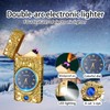 Electric Lighter with Clock Dial LED Power Display Plasma Dragon
