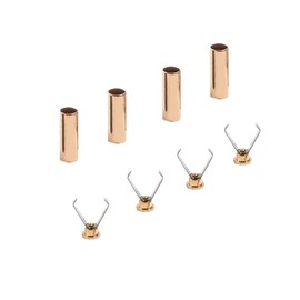 DECKER DIY Metal Aglets Shoelace Cylindrical Tips head Tip Protector -Set of Four Tips Easy to Install (Gold)