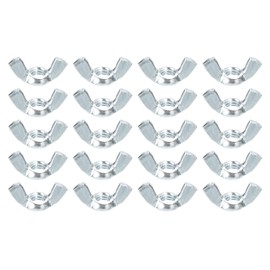 sourcing map 5/16"-24 Wing Nut 20 Pcs, Carbon Steel Butterfly Wing Nuts Fasteners Parts Hand Twist Tighten Wing Nuts for Machinery Electronic Equipment DIY, White