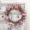 Americana Flag Red Blue Berry White Star Wreath 4th of