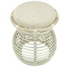 Milan Handmade Natural Rattan Wicker Ottoman Stool Vanity Bedroom Fully