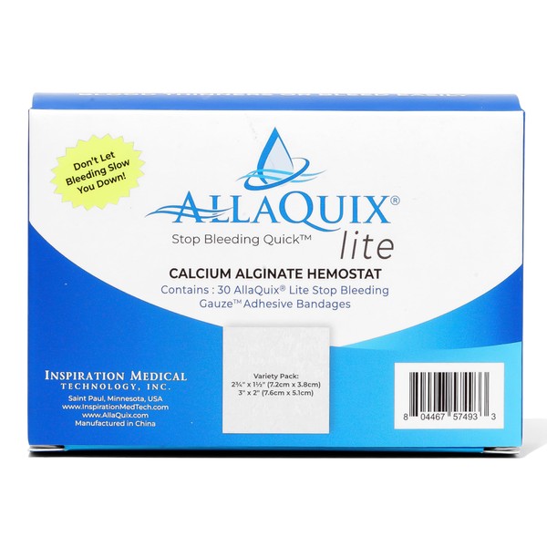 AllaQuix Lite Stop Bleeding Bandage - Calcium Alginate Wound Dressing
